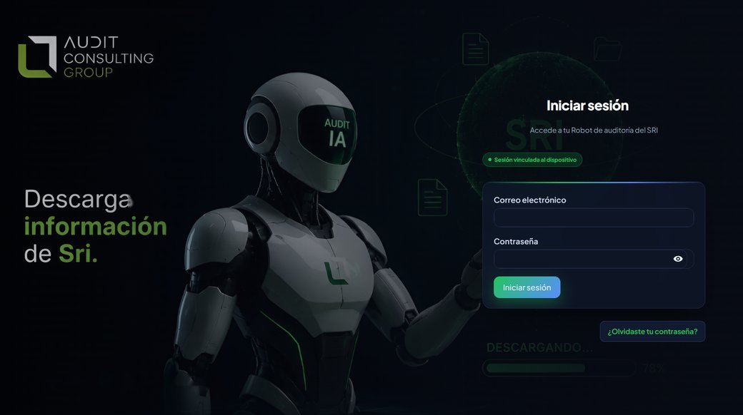 Equipo de auditoría usando ROBOT AUDIT SRI para revisar comprobantes